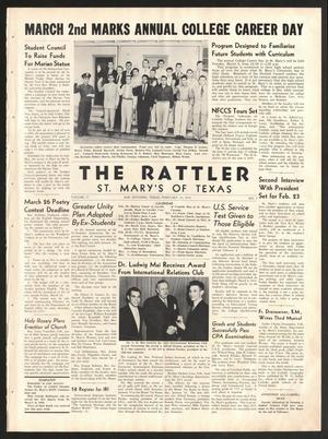 Primary view of object titled 'The Rattler (San Antonio, Tex.), Vol. 35, No. 7, Ed. 1 Friday, February 19, 1954'.