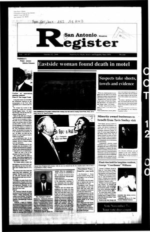 San Antonio Register (San Antonio, Tex.), Vol. 69, No. 17, Ed. 1 Thursday, October 12, 2000