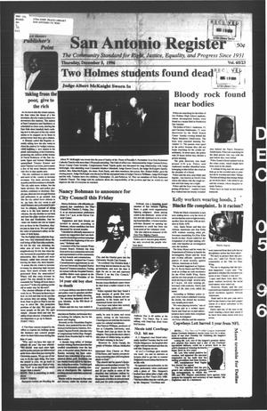 San Antonio Register (San Antonio, Tex.), Vol. 65, No. 23, Ed. 1 Thursday, December 5, 1996
