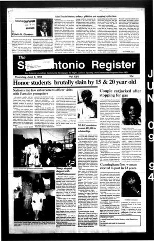 Primary view of object titled 'The San Antonio Register (San Antonio, Tex.), Vol. 63, No. 5, Ed. 1 Thursday, June 9, 1994'.