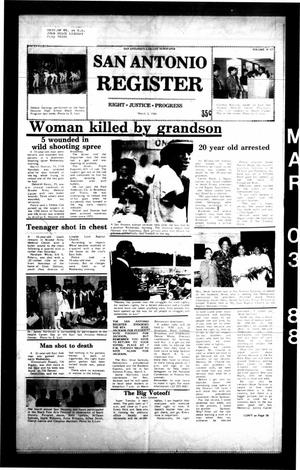 San Antonio Register (San Antonio, Tex.), Vol. 56, No. 45, Ed. 1 Thursday, March 3, 1988