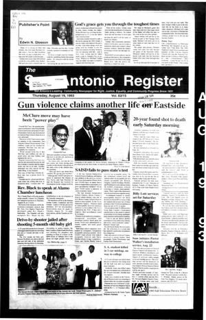 The San Antonio Register (San Antonio, Tex.), Vol. 62, No. 15, Ed. 1 Thursday, August 19, 1993