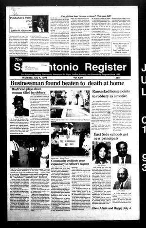 The San Antonio Register (San Antonio, Tex.), Vol. 62, No. 8, Ed. 1 Thursday, July 1, 1993