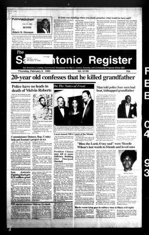 The San Antonio Register (San Antonio, Tex.), Vol. 61, No. 40, Ed. 1 Thursday, February 4, 1993