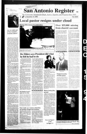 The San Antonio Register (San Antonio, Tex.), Vol. 63, No. 33, Ed. 1 Thursday, December 15, 1994