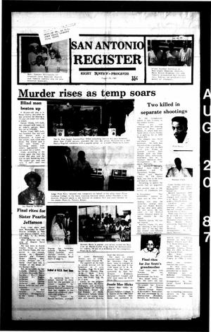 San Antonio Register (San Antonio, Tex.), Vol. 56, No. 21, Ed. 1 Thursday, August 20, 1987