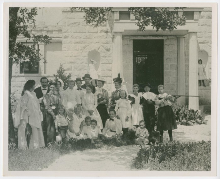 First side of: Group at Elisabet Ney's, a photograph available in the The Portal to Texas History