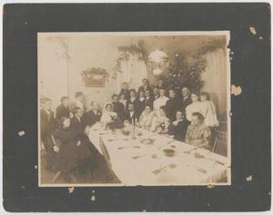 Primary view of object titled '[Bickler Family Portrait at Christmas Dinner]'.