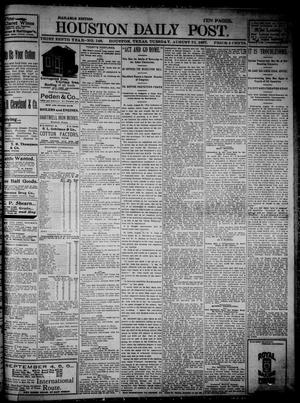 Primary view of object titled 'The Houston Daily Post (Houston, Tex.), Vol. THIRTEENTH YEAR, No. 149, Ed. 1, Tuesday, August 31, 1897'.