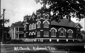 [The northwest corner of the "M.E. Church Richmond, Tex."]