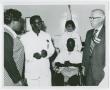 Photograph: [Barbara Jordan with Patients and Staff of Houston Veterans Administr…