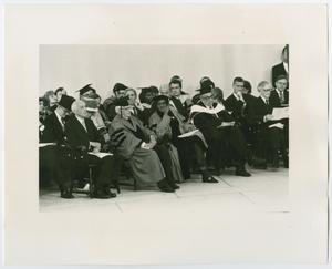 Primary view of object titled '[Barbara Jordan With Faculty of Harvard University]'.