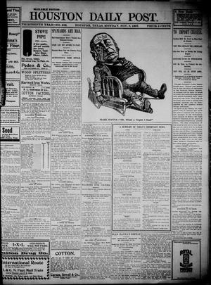 The Houston Daily Post (Houston, Tex.), Vol. THIRTEENTH YEAR, No. 218, Ed. 1, Monday, November 8, 1897