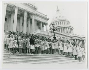 [Barbara Jordan and Girls Nation Outside the US Capitol Building]
