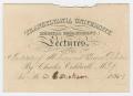 Thumbnail image of item number 1 in: '[Lectures Admittance Ticket for David C. Dickson]'.