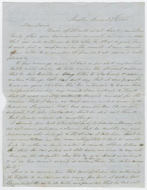 Primary view of object titled '[Letter from H. W. Ragland to David C. Dickson - June 27, 1855]'.
