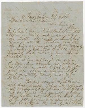 Primary view of object titled '[Letter from E. N. Case to David C. Dickson - July 21, 1837]'.