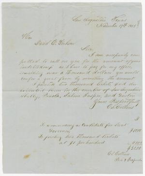 [Letter from C. S. Collins to David C. Dickson - November 19, 1853]