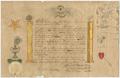 Thumbnail image of item number 1 in: '[Initiation Certificate from the Quitman Masonic Lodge #18]'.
