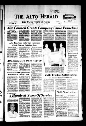 The Alto Herald and The Wells News 'N Views (Alto, Tex.), Vol. 82, No. 14, Ed. 1 Thursday, August 12, 1982