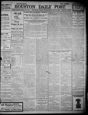 The Houston Daily Post (Houston, Tex.), Vol. THIRTEENTH YEAR, No. 311, Ed. 1, Wednesday, February 9, 1898