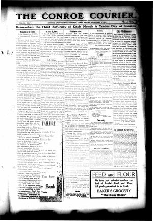 Primary view of object titled 'The Conroe Courier. (Conroe, Tex.), Vol. 20, No. 9, Ed. 1 Friday, February 2, 1912'.