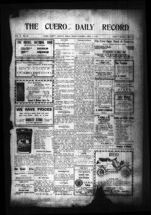 Primary view of object titled 'The Cuero Daily Record (Cuero, Tex.), Vol. 29, No. 90, Ed. 1 Friday, April 16, 1909'.