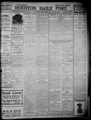 Primary view of object titled 'The Houston Daily Post (Houston, Tex.), Vol. THIRTEENTH YEAR, No. 329, Ed. 1, Sunday, February 27, 1898'.