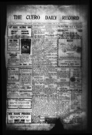 The Cuero Daily Record (Cuero, Tex.), Vol. 29, No. 93, Ed. 1 Tuesday, April 20, 1909