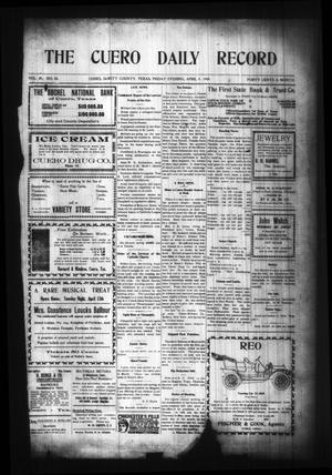 The Cuero Daily Record (Cuero, Tex.), Vol. 29, No. 84, Ed. 1 Friday, April 9, 1909