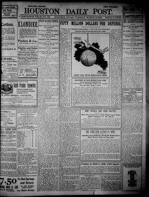 The Houston Daily Post (Houston, Tex.), Vol. THIRTEENTH YEAR, No. 338, Ed. 1, Tuesday, March 8, 1898