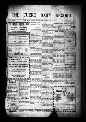 The Cuero Daily Record (Cuero, Tex.), Vol. 29, No. 86, Ed. 1 Monday, April 12, 1909
