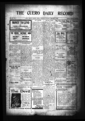 The Cuero Daily Record (Cuero, Tex.), Vol. 29, No. 5, Ed. 1 Thursday, January 7, 1909