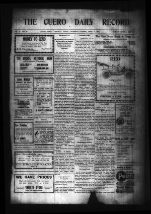 The Cuero Daily Record (Cuero, Tex.), Vol. 29, No. 95, Ed. 1 Thursday, April 22, 1909