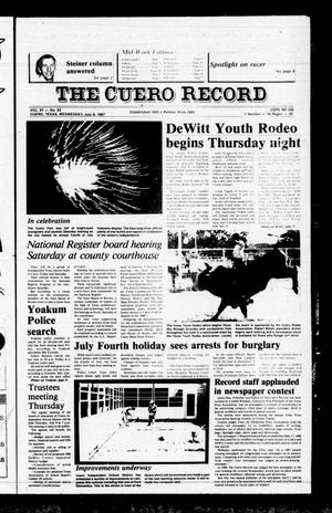 The Cuero Record (Cuero, Tex.), Vol. 91, No. 53, Ed. 1 Wednesday, July 8, 1987
