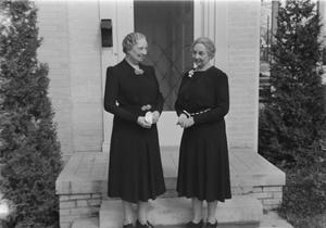 Primary view of object titled '[Two Women Wearing Black Dresses]'.