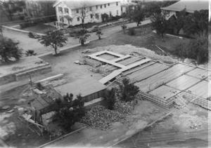[Aerial View of the Foundation of Shelton Chapel]