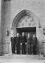 Thumbnail image of item number 1 in: '[Missionary Candidates Posing for a Group Photo Outside Shelton Chapel]'.
