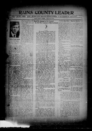 Rains County Leader (Emory, Tex.), Vol. 33, No. 6, Ed. 1 Friday, February 6, 1925