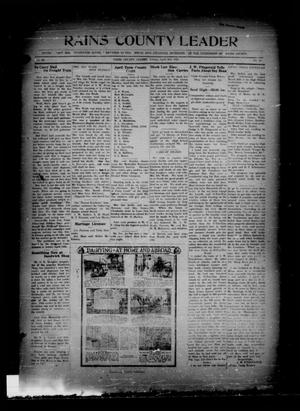 Primary view of object titled 'Rains County Leader (Emory, Tex.), Vol. 33, No. 14, Ed. 1 Friday, April 3, 1925'.