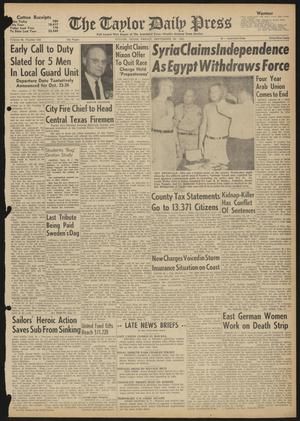 The Taylor Daily Press (Taylor, Tex.), Vol. 48, No. 244, Ed. 1 Friday, September 29, 1961