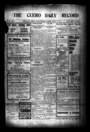 Primary view of object titled 'The Cuero Daily Record (Cuero, Tex.), Vol. 30, No. 46, Ed. 1 Wednesday, August 25, 1909'.