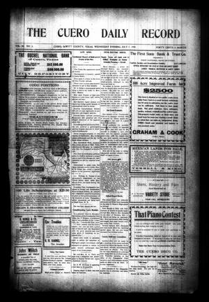 The Cuero Daily Record (Cuero, Tex.), Vol. 30, No. 5, Ed. 1 Wednesday, July 7, 1909