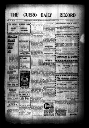 The Cuero Daily Record (Cuero, Tex.), Vol. 30, No. 38, Ed. 1 Monday, August 16, 1909
