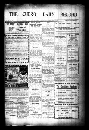 The Cuero Daily Record (Cuero, Tex.), Vol. 30, No. 22, Ed. 1 Wednesday, July 28, 1909