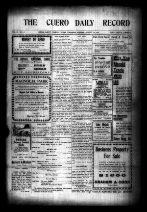 The Cuero Daily Record (Cuero, Tex.), Vol. 30, No. 47, Ed. 1 Thursday, August 26, 1909