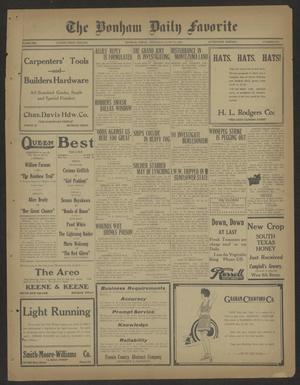 Primary view of object titled 'The Bonham Daily Favorite (Bonham, Tex.), Vol. 21, No. 270, Ed. 1 Thursday, June 12, 1919'.