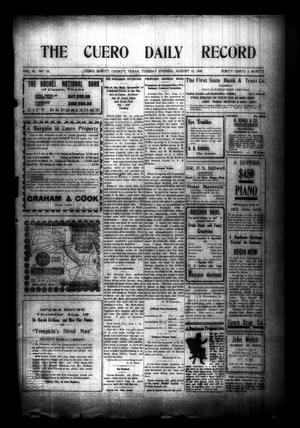 The Cuero Daily Record (Cuero, Tex.), Vol. 30, No. 33, Ed. 1 Tuesday, August 10, 1909