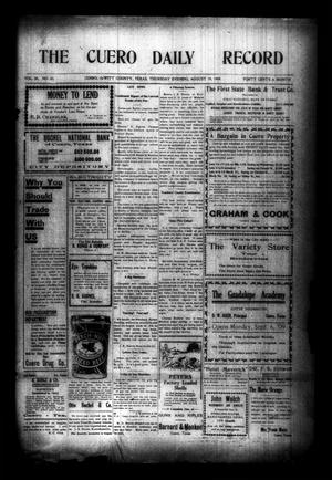 The Cuero Daily Record (Cuero, Tex.), Vol. 30, No. 41, Ed. 1 Thursday, August 19, 1909