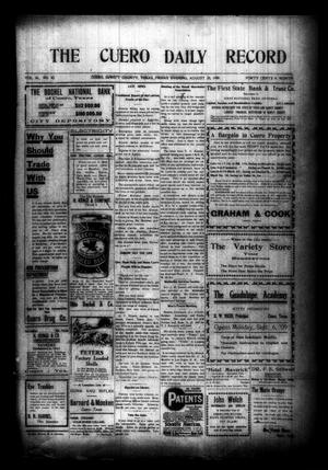 The Cuero Daily Record (Cuero, Tex.), Vol. 30, No. 42, Ed. 1 Friday, August 20, 1909
